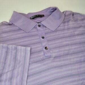 Nike Tiger Woods Collection Men's Lavender/purple Striped‎ Golf Polo Shirt Sz XL